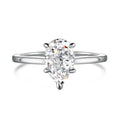 Dylam Minimalist Design 925 Sterling Silver 18K Gold Plated Tear Drop Shape Diamond 5A Cubic Zirconia Wedding Promise Rings
