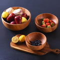 Wholesale Large Single Acacia Wood Serving Bowl Polished Dough Bowl for Fruits Salads for Parties