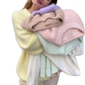 One Size Super Soft Acrylic Sweater for Women Casual Lazy Style O-Neck Solid Pattern for Autumn All Match OEM Service