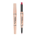 Yanqina 6 Colors Small Gold Bar Double-Ended Lipstick Pen Lip Liner Silky Matte Natural Lipstick Waterproof Long Lasting Lip Pen