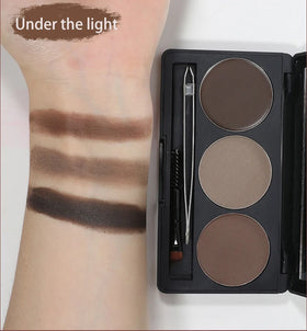 Multifunction 3 Color Pomades and Eyebrow Powder Private Label Brow Makeup Palette Set Eyebrow Card Brush Tweezers