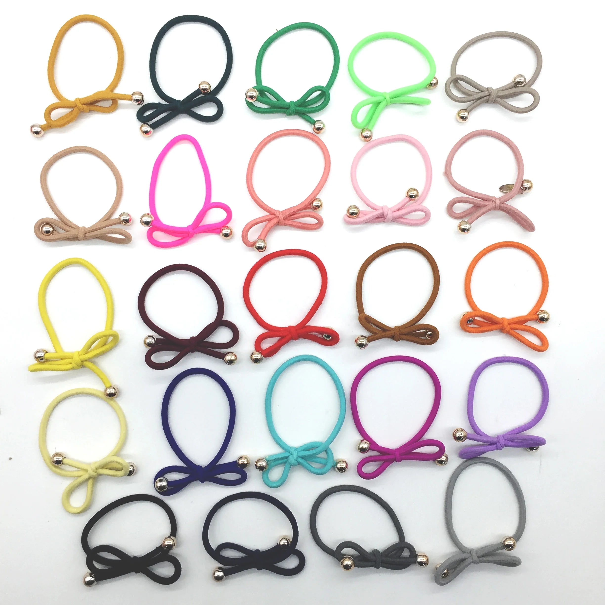 Girls Soft Nylon Scruchies Tied Knot Butterfly Elastic Hair Ties for Women