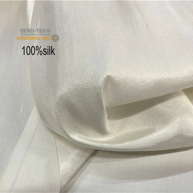 100% Silk Dupion Fabric 19mm Breathable Plain for Wedding Dresses Curtains Sleepwear Girls Type