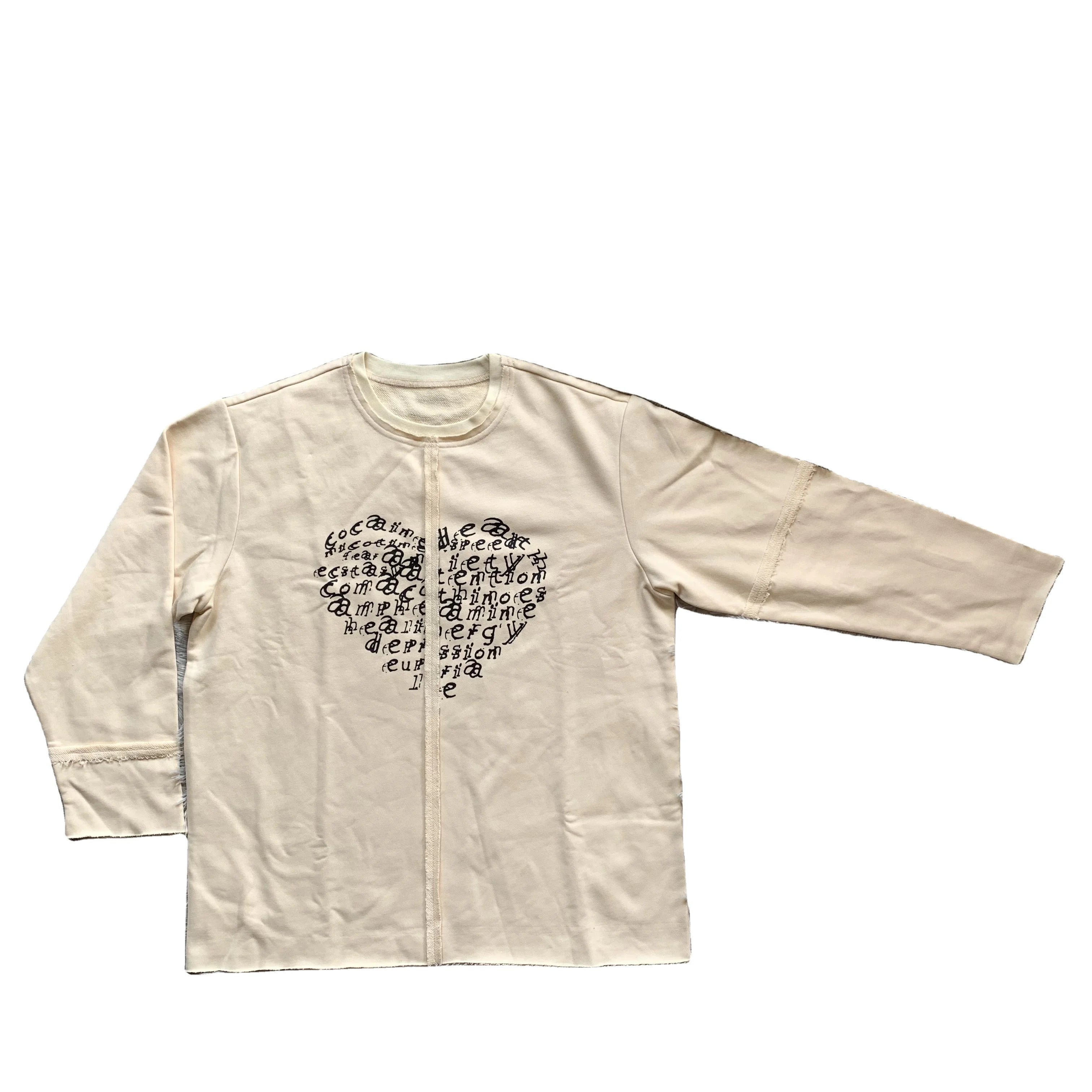 DENIMGUYS Custom Screen Pr0int Logo Crewneck Men's French Terry Vintage Sweatshirts
