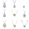 Multi-choice 925 Sterling Silver 8MM 2.0CT D Color Moissanite Trendy Design Pendant Moissanite Necklace for Women