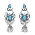 Bohemian Traditional Turquoise Beads Tassel Lady Pendant Earrings Suitable for Ladies' Party Jewelry Gifts