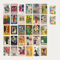 30PCS 14CM Vintage global famous artist artwork card for bedroom coffee shop classic art painting poster