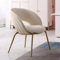 High Quality Dining Chairs Thickened Cushions Arm Dining Chair With Gold Metal Legs