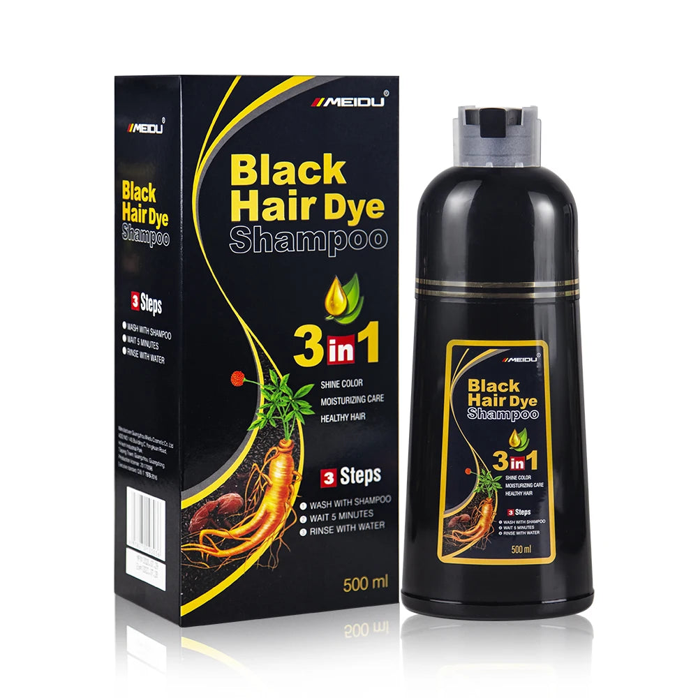 Wholesale Factory Hot Selling Private Label Permanent Black Cover White Hair No Ammonia Herbal Dye Hair Color Shampoo