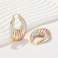 Hengdian Elegant Gold-Plated 18k Brass CZ Zircon Hoop Drop Earrings Wholesale Women'S Fashion Jewelry