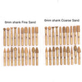 L-HT0192 20pcs 6mm Shank 46# Coarse Sand Brazing Diamond Grinding Head Stone Carving Grinding Burr Coarse Sand Bit