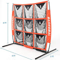 Five-Hole Pitcher Practice Net with Rebound Feature Three-Hole Training Target Net for Baseball Essential Training Equipment