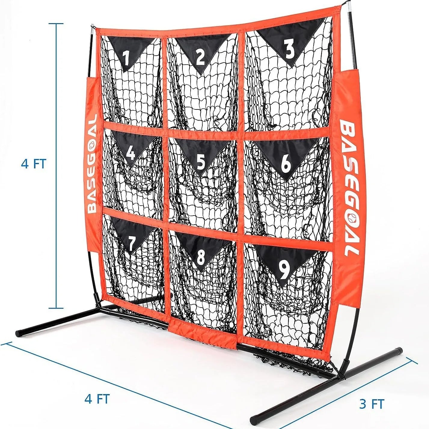 Five-Hole Pitcher Practice Net with Rebound Feature Three-Hole Training Target Net for Baseball Essential Training Equipment