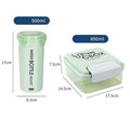 Children's Bento Lunch Box Set Portable 500ml Water Bottle and 800ml Lunch Box with Spoon Food Storage Container