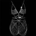 Shiny Crystal Body Bra Chain Jewelry for Women Sexy Chest Harness Fashion Clubwear Accessories