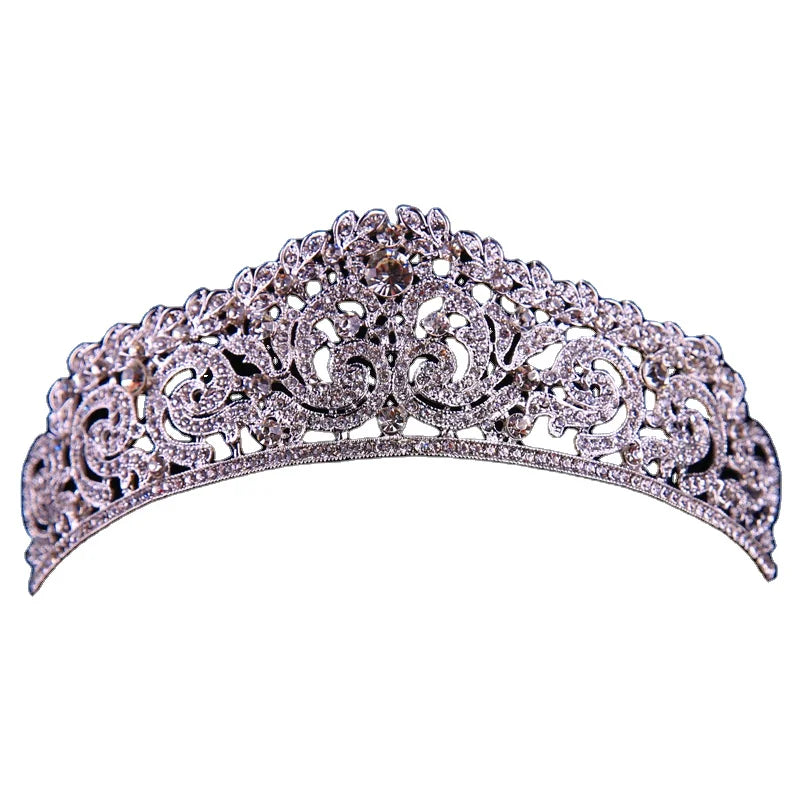 Quality Alloy Hair Band Tiara Crystal Crown Claw Setting Inlay Hair Jewelry Gift Kids Bride Wedding Party Engagement Anniversary