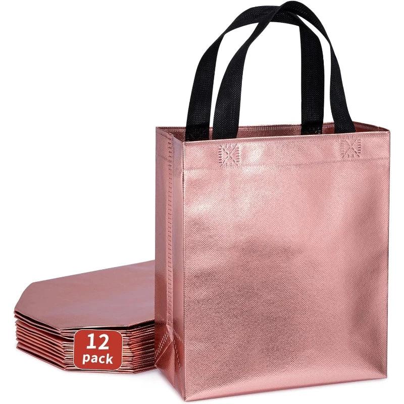 Custom Logo Printed Non-Woven Tote Shopping Bags Recyclable and Reusable with Letter Pattern