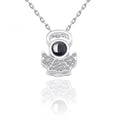 100 Language I Love You Necklace Memory Projection Necklace Swan Pendant Jewelry Wedding Gifts NCC007