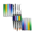 Metal Gradient Color Spatula Tool Engraving Embossing UV Poly Gel Double Side Nail Art Brush