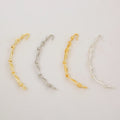 18K Gold Plated Brass Bracelet Colorful Woven Half Bracelet DIY Pearl Bracelet Jewelry With Irregular Texture Hand