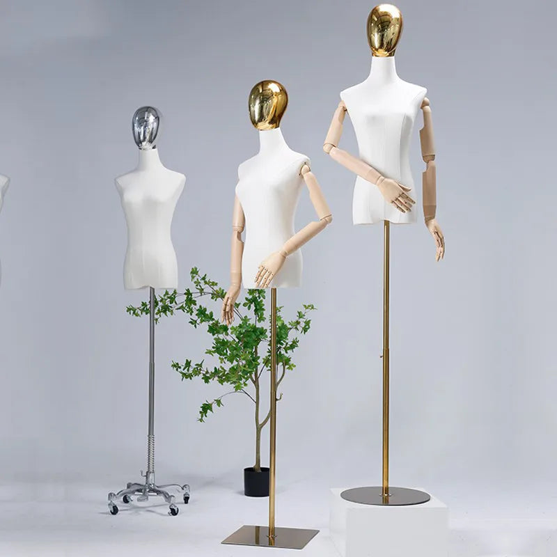 Half Body Mannequin Women Stand in Various Colors