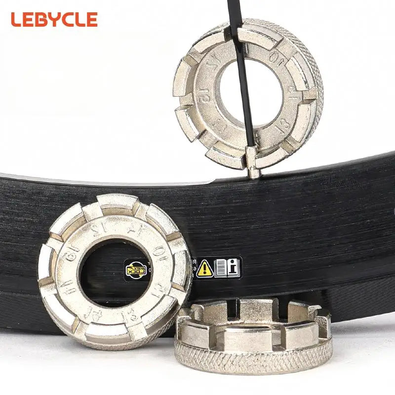 LEBYCLE Carbon Steel Bicycle Spoke Wrench 8 Sizes Bike Spoke Repair Tool Spoke Tension Correction Repair Tools