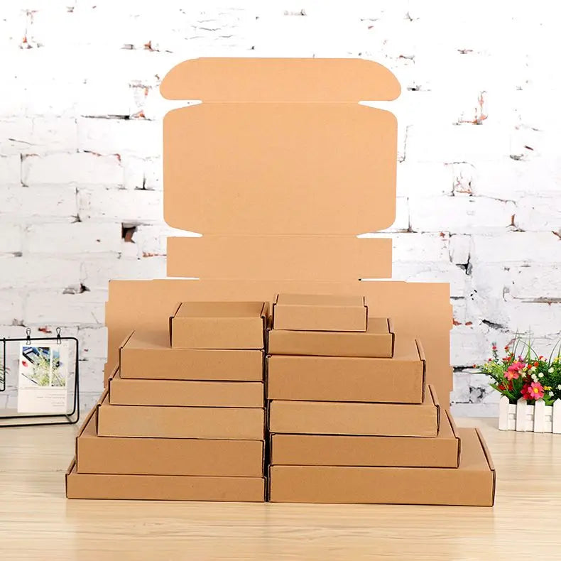 Kraft Paper Corrugated  Custom Box Brown Corrugated  Paper Craft Pizza Pack  Box