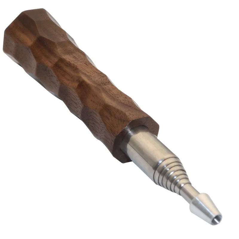 Outdoor Backpacking Hiking Traveling BBQ Accessories Fire Bellow Blowing Pipe with Premium Wooden Handle