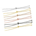 BCL1278 Half Finished Gold Box Slider Chain DIY Bracelet Finding with CZ Cord Ends Semi Finished Bracelet/Bracelet Blan