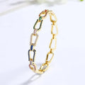 Color Chain Shape Jewelry High Quality Customizable Bracelet Hemicyclic Type 18K Gold Plating Designer Bracelets