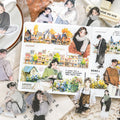 30 sheets/pack  PET sticker pack Teenage Heart Island Book series Character material bottoming collage DIY
