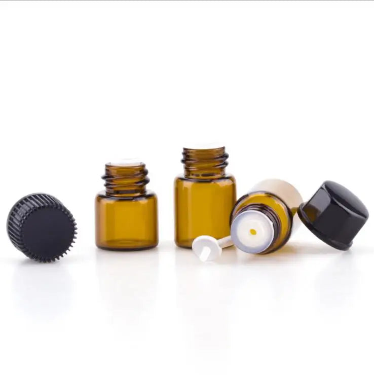 1ml 2ml 3ml Mini Amber / Clear/blue Glass Vials Essential Oil Small Sample Bottle