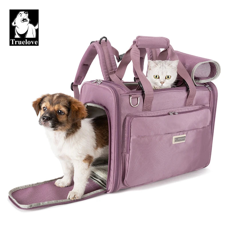 Truelove Eco-friendly Waterproof Portable Outdoor Pet Travel Carrier Backpack Breathable Adjustable Shoulder Strap Dog Cat Bag