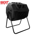 HelloWorld Plastic 37 Gallon Compost Bin for Garden 160L