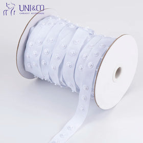 Hot Sale Covered Polyester Lace Round Plastic Snap Button Tape Eco-Friendly Snap Fastener for Baby Clothes Dancewear