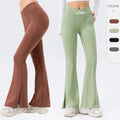 Women Soft High Waist Tummy Control Sports Yoga Pants V Back 4 Way Stretchy Running Gym Tights Workout Athletic Leggings