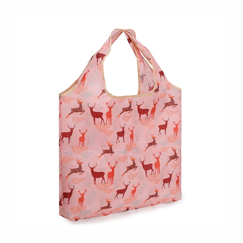 Portable Waterproof Oxford Grocery Bag Reusable Foldable Shopping Tote Bag