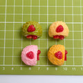 100pcs Mini Strawberry Cream Cake Model Dessert Afternoon Tea Resin Accessories Dollhouse Miniature Table Decor Food Props
