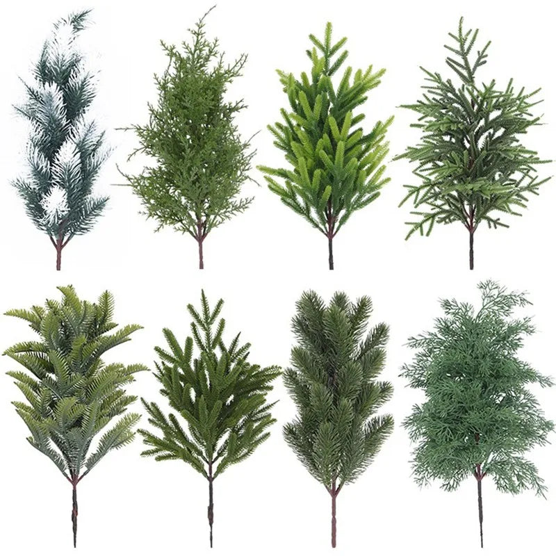 Norfolk Pine Single Stem for Hotel Festival Christmas Decorative Artificial Pine Needles Enhances Decorative Flowers & Plants