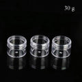 In Stock Factory Price Mini Cosmetic Container Transparent clear Empty Round Recycled PS Plastic 30g 30ml Cosmetic Jar