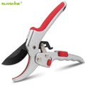 For SUNSHINE 8'' Pruning Shears DIY Garden Pruner Ratchet Scissors with Rubber Handle Alloy Steel Branch Cutter Tools