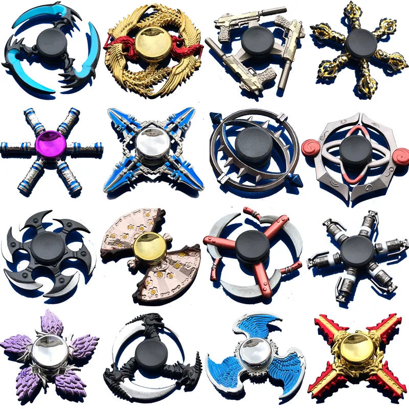 Read to Ship Promotional Metal Fidget Hand Spinner Toy Keychain-Portable Customized Stress Relief Gift