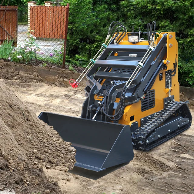 China Euro5 EPA Diesel Engine Equipped Small Mini Crawler Skid Steer Loader Wheel for Farm Garden Work