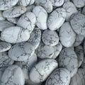 Wholesale Fashionable Natural White Turquoise Oval Soapstone Carefully Crafted Polished Decoration Gift Mascot Stone Themes