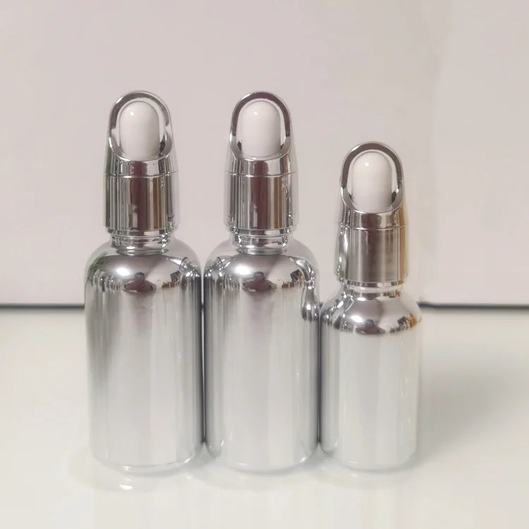 Wholesale Silver Gold 5ml 10ml 15ml 20ml 30ml 50ml 100ml Electroplated Gold Glass Essential Oil Perfume Roll on Bottle