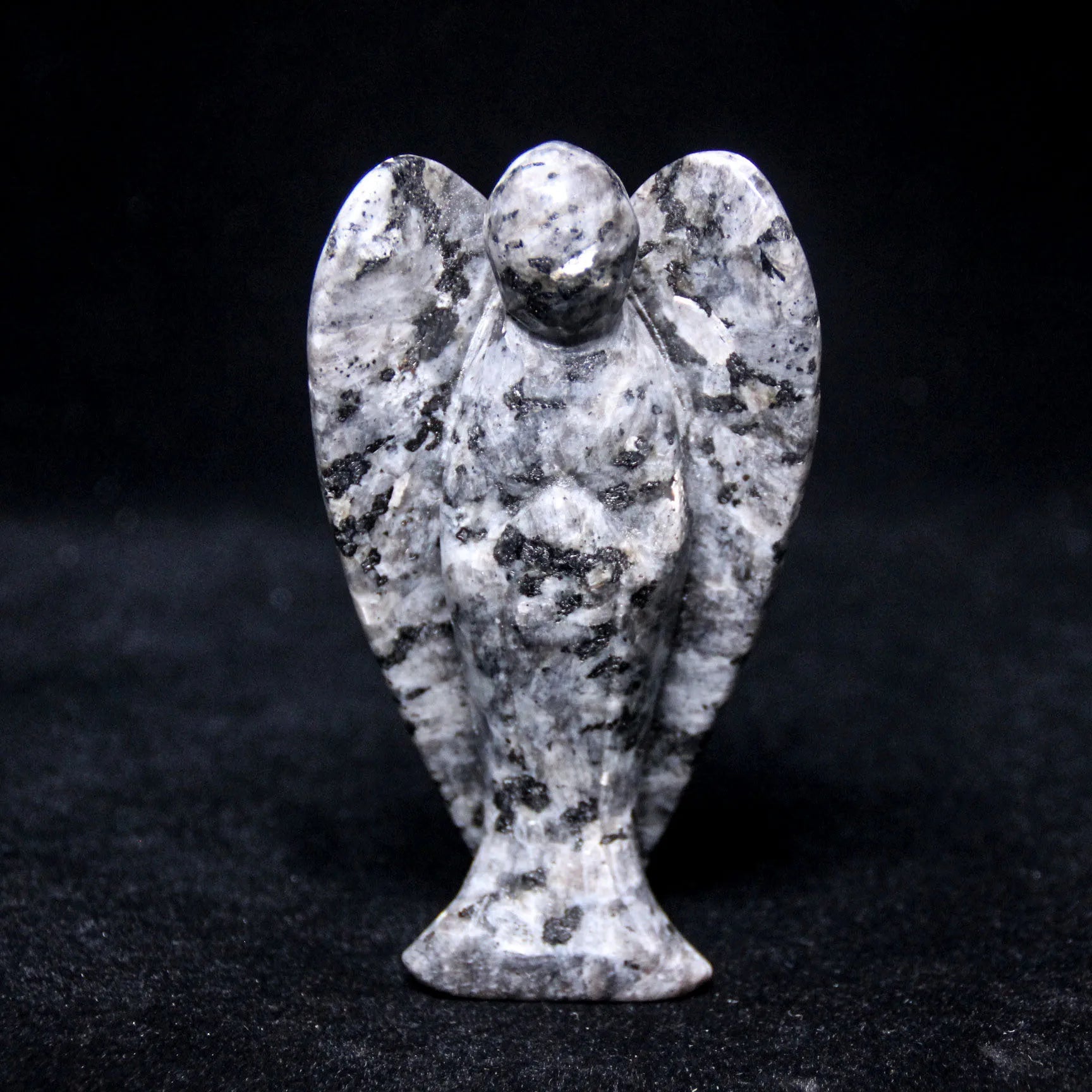 HZ New Crystal Angel Figurine Christmas Decorative Labradorite Crystal Ornaments Collectible Gift for Kids Crafts