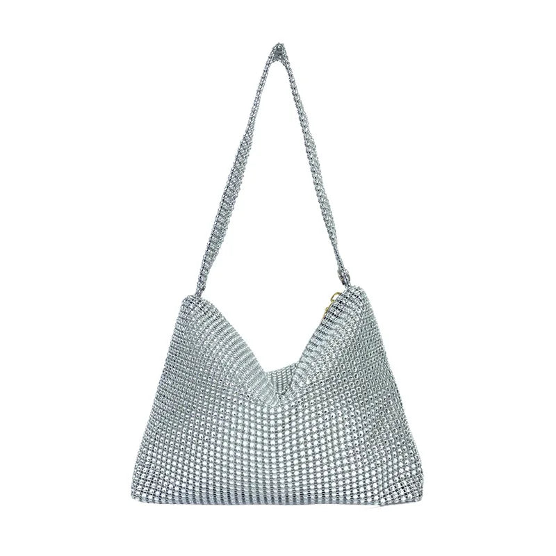 Fashionable Simple Design Vintage Rhinestone Luxury Women Bag Crystal Purse Colorful Shoulder Bag