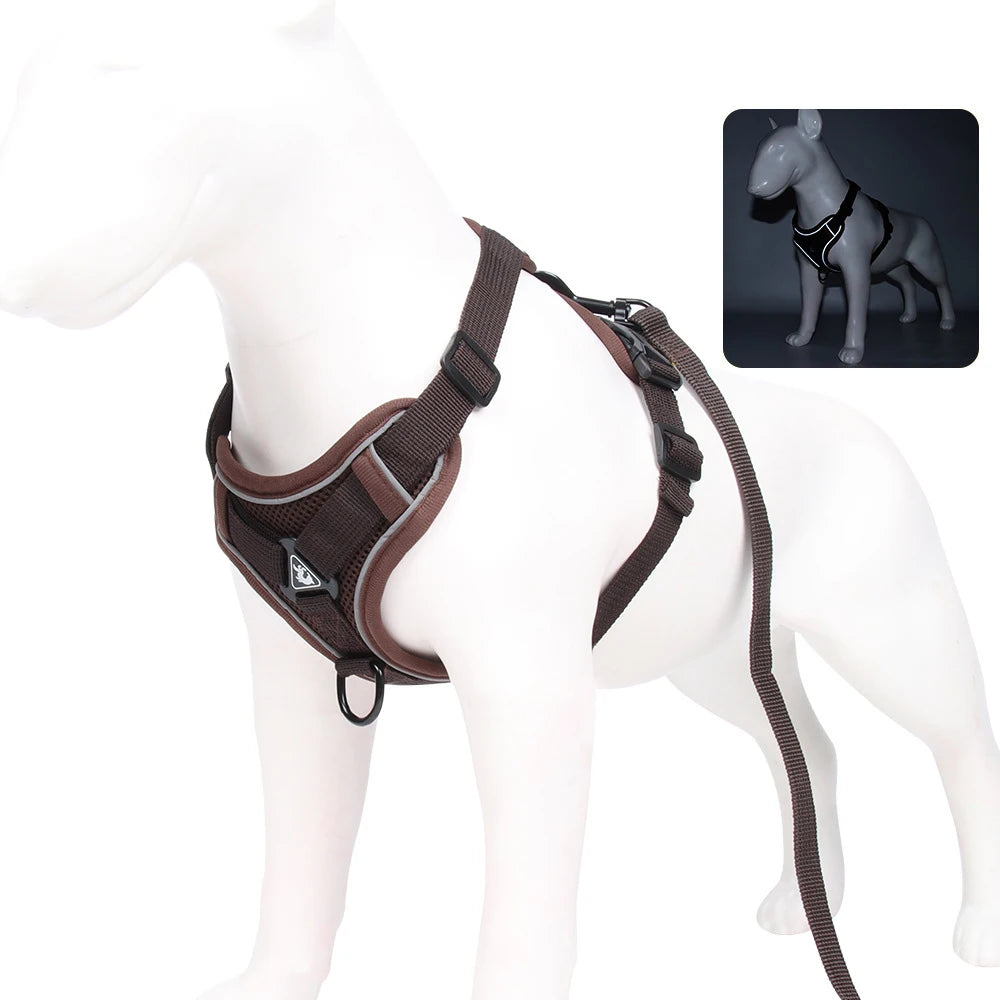 New Dog Traction Rope Reflective and Breathable Pet Harness Vest Style Dog Harness