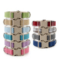 Wholesale Linen Pet Collar for Small Medium Large Dogs Cats Necklace Solid Multiple Colors Dog Collars Pet Accessories