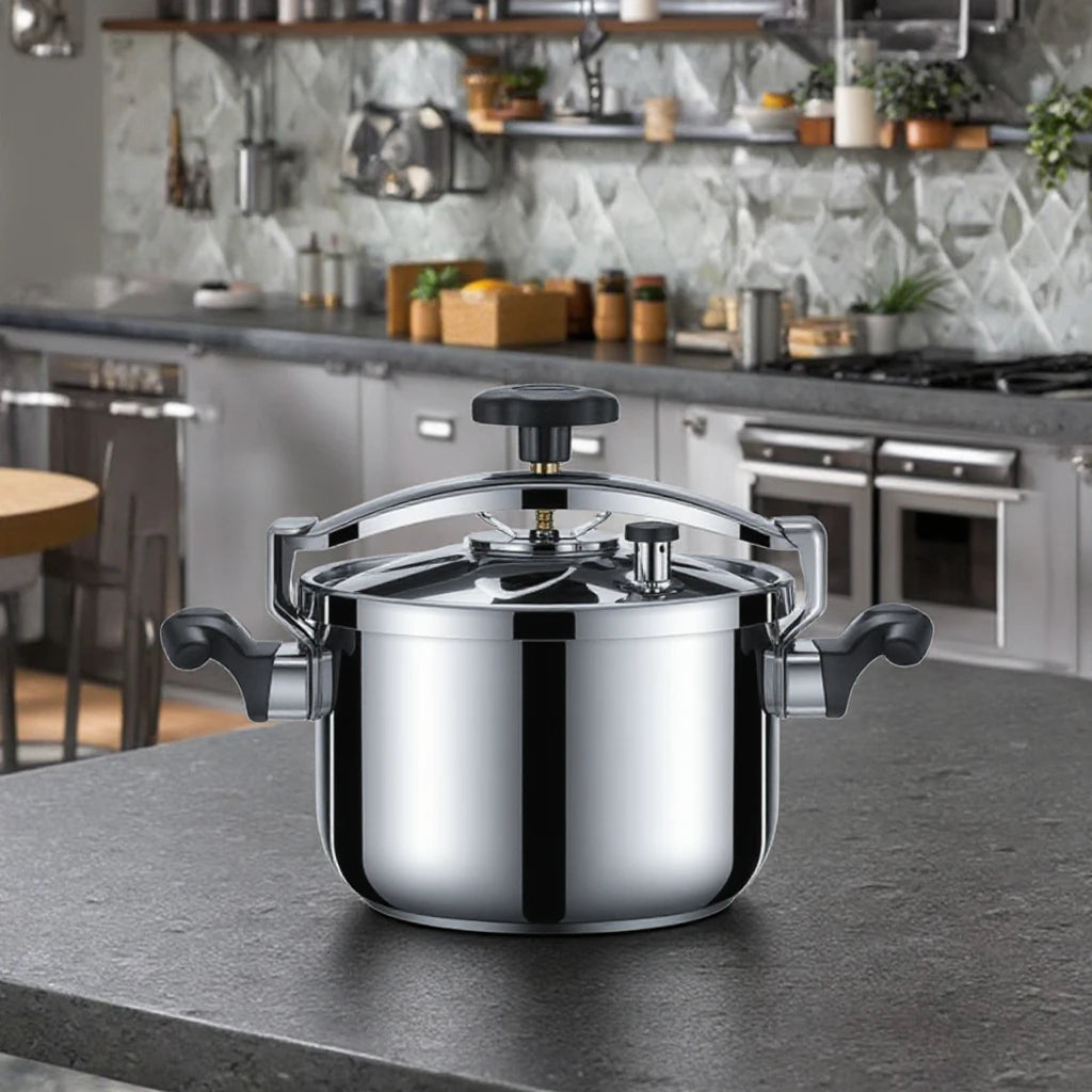 Extra Large 4L/5L/7L Commercial Pressure Cooker Thickened Steel Pot for Household Use on Universal Gas Stove Induction Cooker